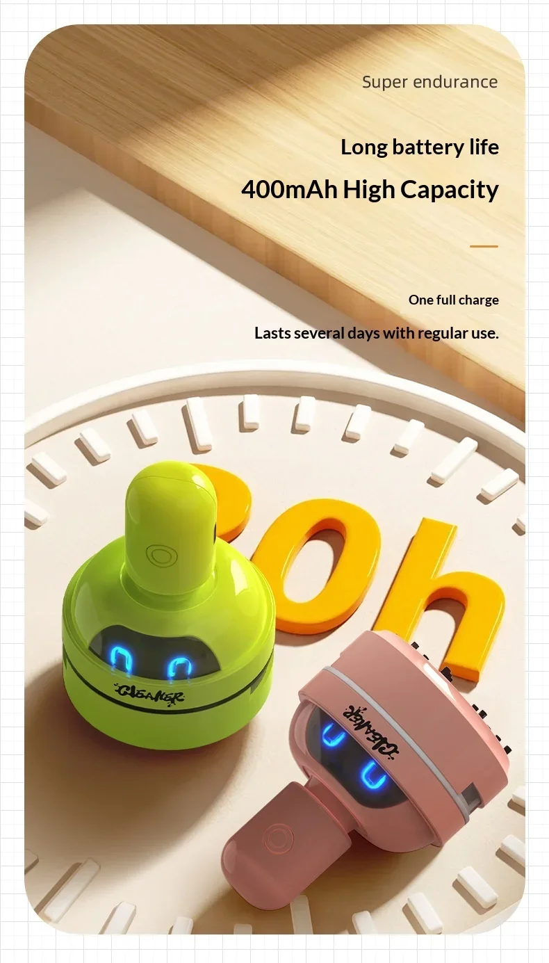 NewVersionCartoon Mini Portable Desktop Vacuum Cleaner,For Eraser Pencil Shavings Dust,Cleaning Supplies for Keyboard Desk Table detail