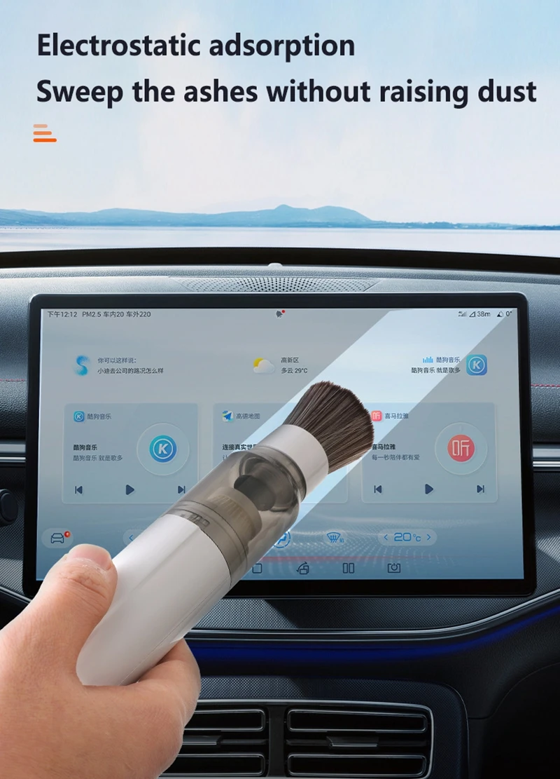 Lenovo Handheld Vacuum Cleaner 3-in-1 Suction/Blow/Water Absorption Strong Suction Portable for Car Powder Desktop Cleaning detail