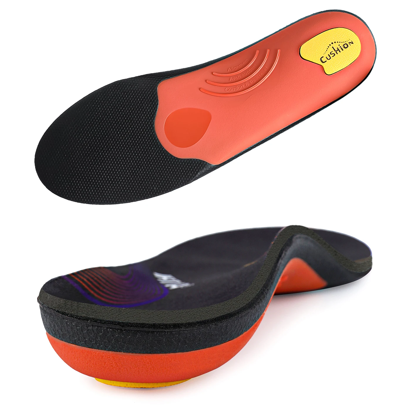 Flat Feet Template Arch Support Orthopedic Insoles,Men Women Plantar Fasciitis Heel Pain Orthotics Insoles Sneakers Shoe Inserts detail