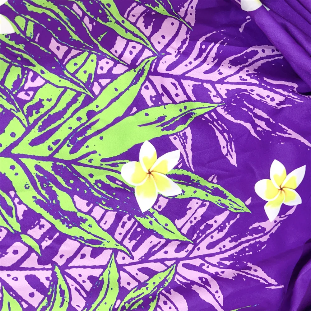 Hula Dance Girl Hawaiian Party Premium Pa'u Hula Skirt Customize Print Hula Dance Performance Short Skrits With Adjustable Waist detail