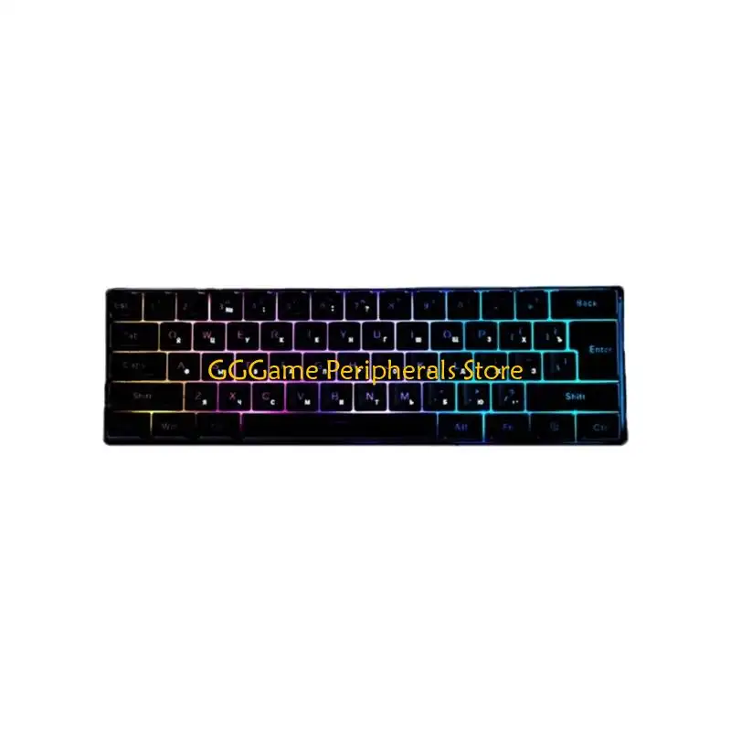 U55B Mechanical Gaming Keyboard LED Backlit Keycap Keyboard 61 Keys Corded Computer Keyboard for Laptop Gamer Office Work product view