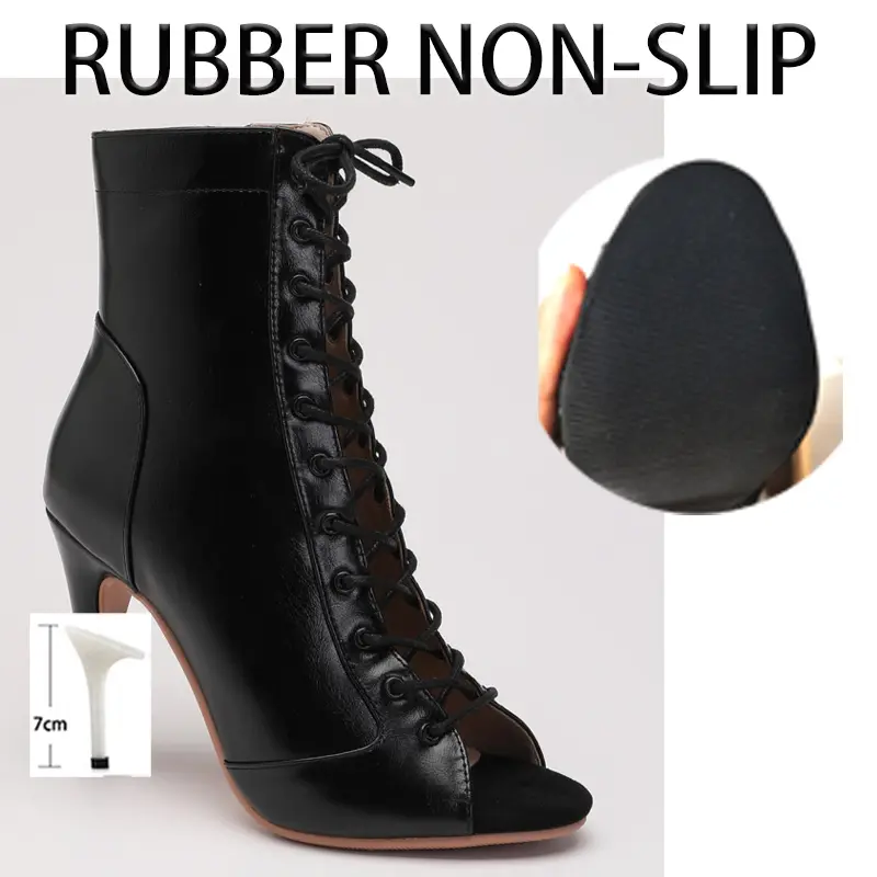 High Quality Party Stilettos Jazz Dance Ballroom Suede Sole Customizable Latin Dancing Outdoor Sexy Booties Big Size product view