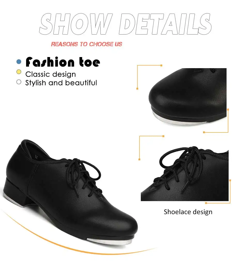Tap Dance Shoes Sports Dance Shoes Women/Men Kicked Shoes Performance Tap Dancing Shoes Step Sneakers High-impact Aluminum Plate detail
