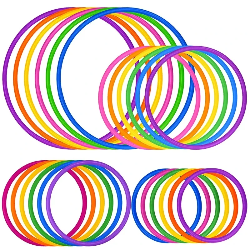 10pcs Plastic Throwing Ring Target Throwing Set Circle Carnival Game Children's Intellectual Development Education Exercise Toys detail