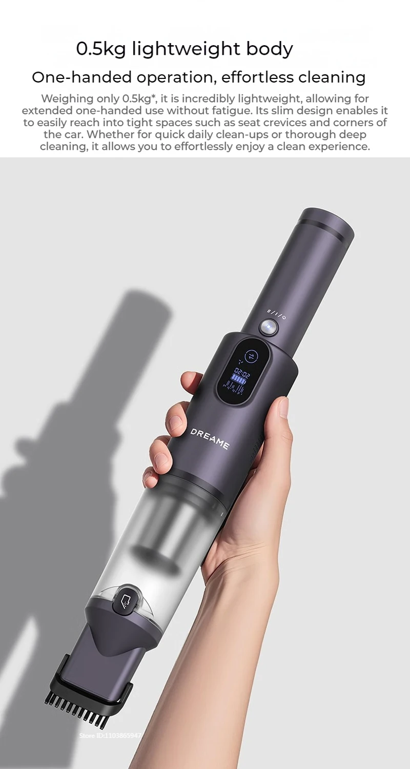 Original Dreame E10 Car Vacuum Cleaner 14000Pa Large Suction Portable Vacuum Cleaner Desktop Sofa Handheld Wireless Dust Cleaner detail