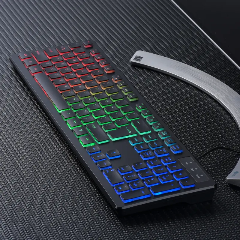 APAYADO M80 Quiet Office Wired Keyboard Thin-Film Structure 495g Weight 148CM Long Cord Full Layout USB Computer Keyboard product view