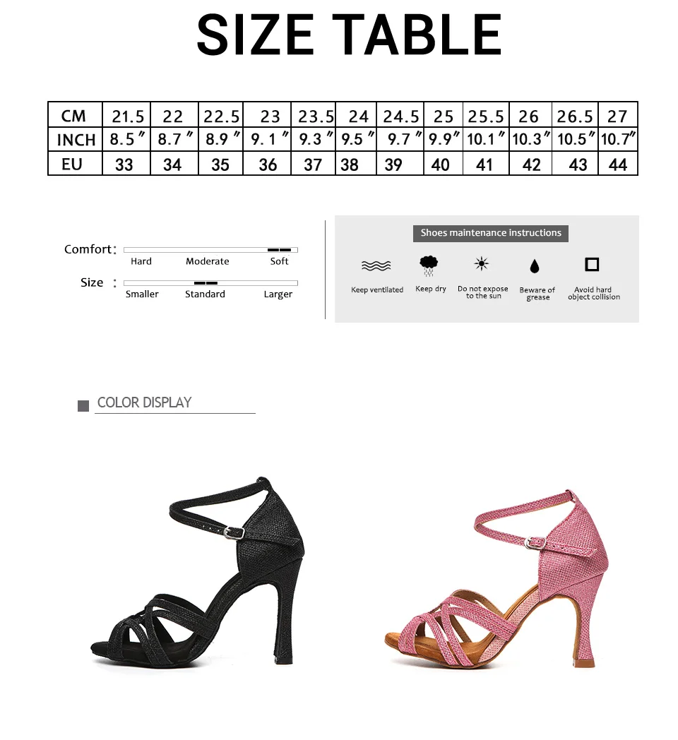 SWDZM Women Latin Dance Shoes High Heels Ballroom Tango Dancing Boots Open Toes Soft Soles Party/Casual Dance Shoes Sandals detail