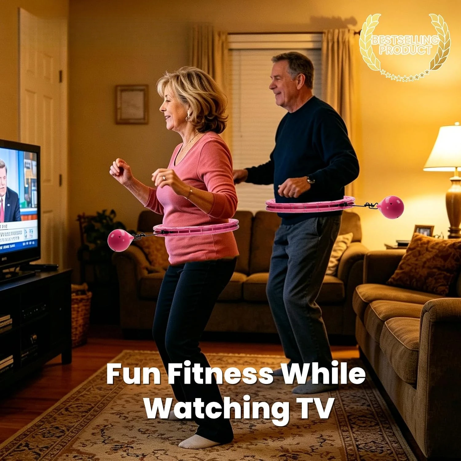 2 In 1 Smart Weighted Fitness Hula Hoop, Infinity Design with 24 Detachable Knots Adjustable Hula Circle for Adult Women Beginners Weight Loss Exercise detail