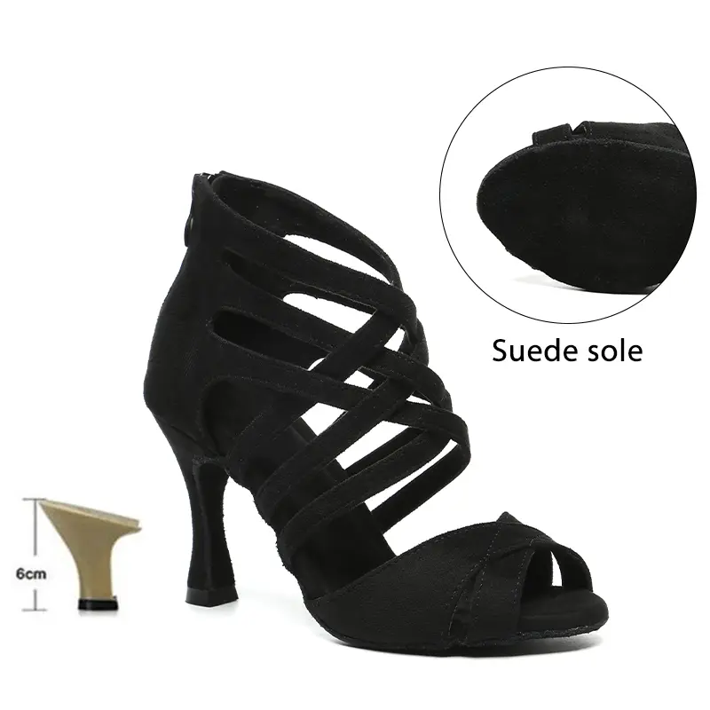 Red Women Heels for Dancing Latin Dance Shoes Girls Ladies Tango Latin Dance Shoes Ballroom Salsa Performance Shoes Party Shoes product view