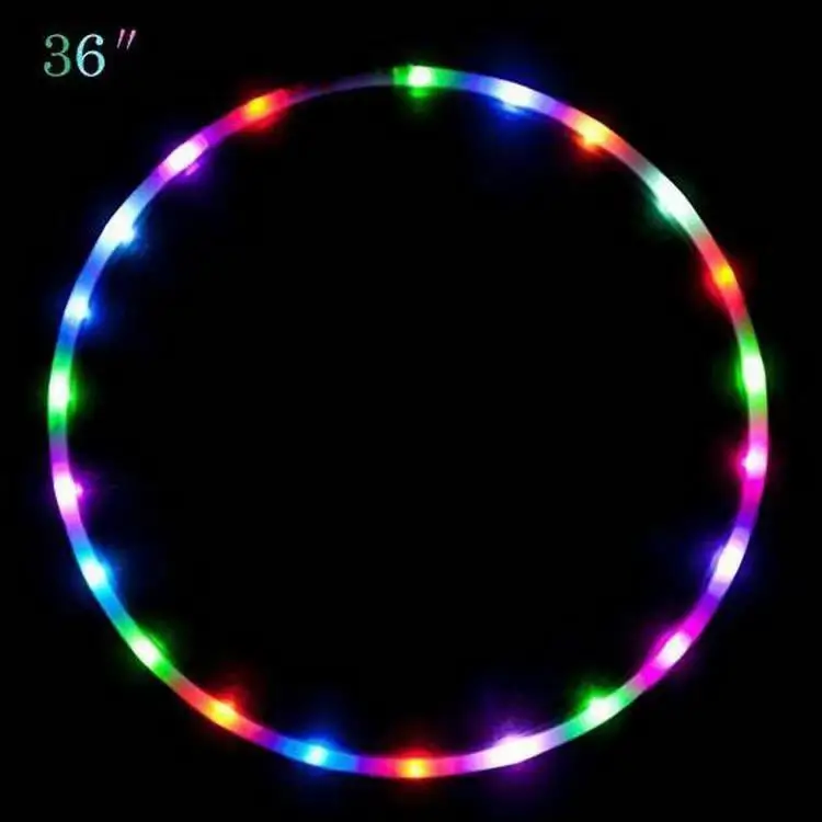 2026 Gym Fitness Multi Color Lighting Perfect For Festivals LED Hula Sport Hoop detail