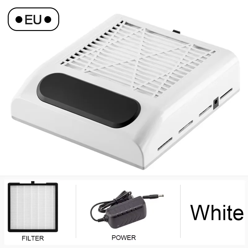 Nail Dust Collector with Detachable Filter, Powerful Vacuum Dust Extractor Fan for Acrylic Nail Salon Equipment product view