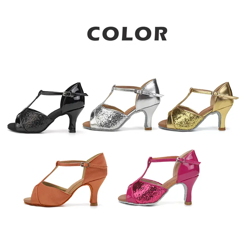 Women Latin Dance Shoes for Dancing Woman/Girls/Ladies Ballroom Modern Tango&Salsa 5.5/7.5CM Heel Dancing Shoes Training Sandal product view
