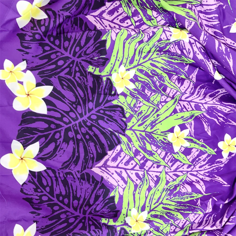 Hula Dance Girl Hawaiian Party Premium Pa'u Hula Skirt Customize Print Hula Dance Performance Short Skrits With Adjustable Waist detail