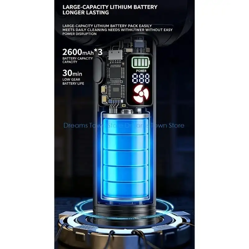 HX6A Portable Cordless Vacuum and Blower for Home Office, Car Seats and Desktop Clean product view
