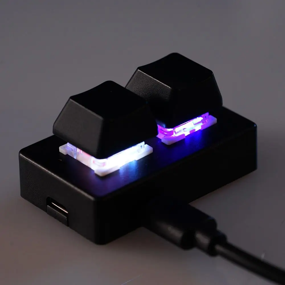 2 Keys USB Custom Programmable Macro Mini Keyboard Copy and Paste Keypad For Photoshop Gaming Keypad Red Switch detail