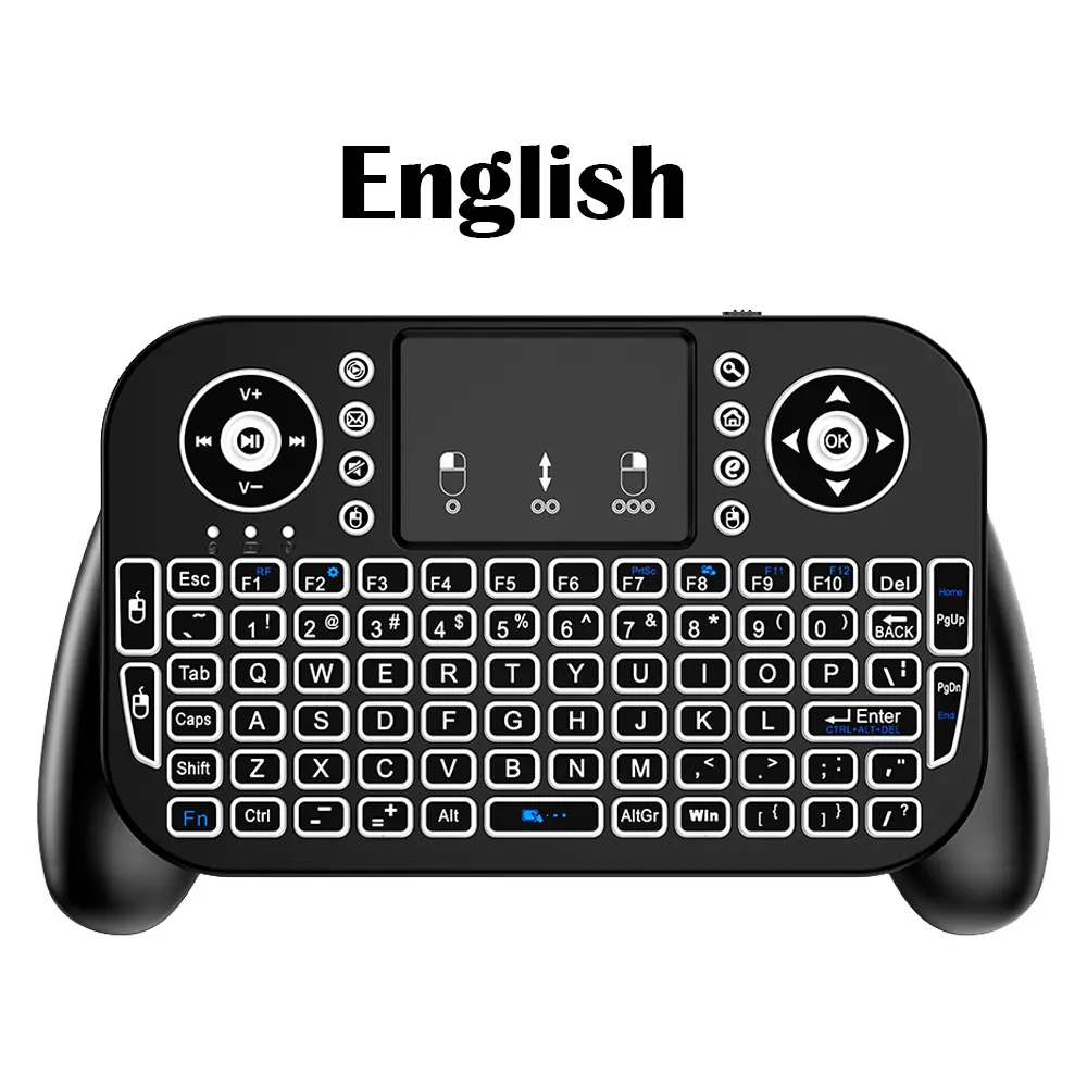 MRSVI 2.4G&Bluetooth Mini Wireless Keyboard V8 7 Color Backlit Bluetooth Air Mouse Remote Control Touchpad for Android TV Box product view