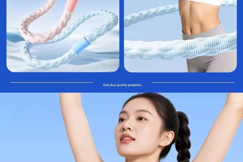 Soft Exercise Hoop with Ice Silk Provides A Cool Sensation, Increases Weight, Tightens The Abdomen, and Does Not Harm The Waist detail