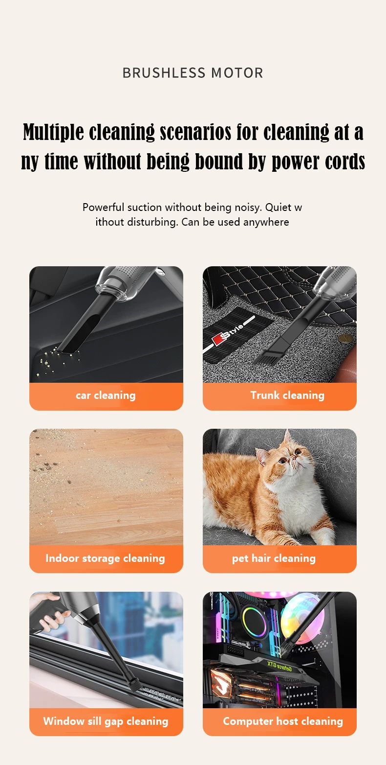Mi 120000Pa Strong Suction Vacuum Cleaner Portable Handheld Mini Wireless Vacuum Cleaner Home Appliance For Car Home Office detail
