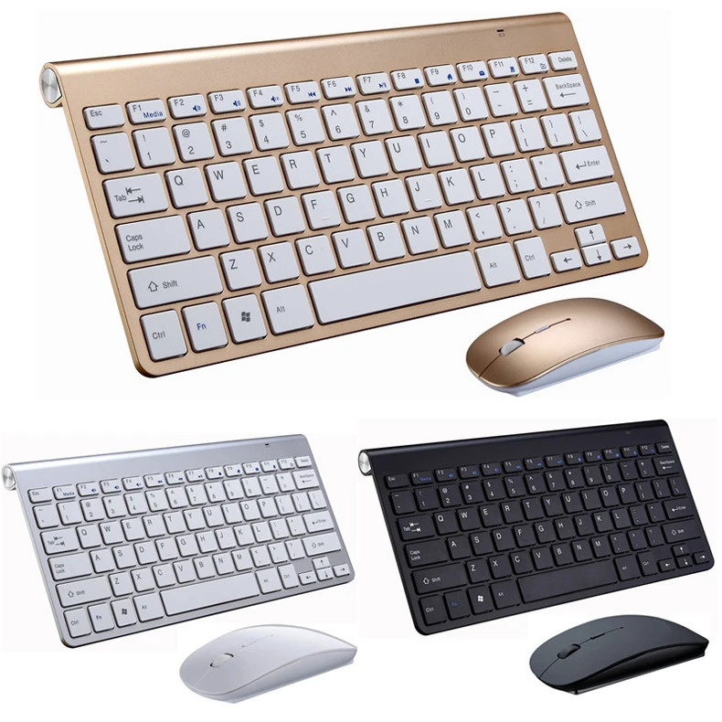 2.4G Wireless Keyboard and Mouse Combo Mini Korean Russian Spanish Hebrew Arabic Keyboard Mouse Set For Notebook Laptop Mac detail