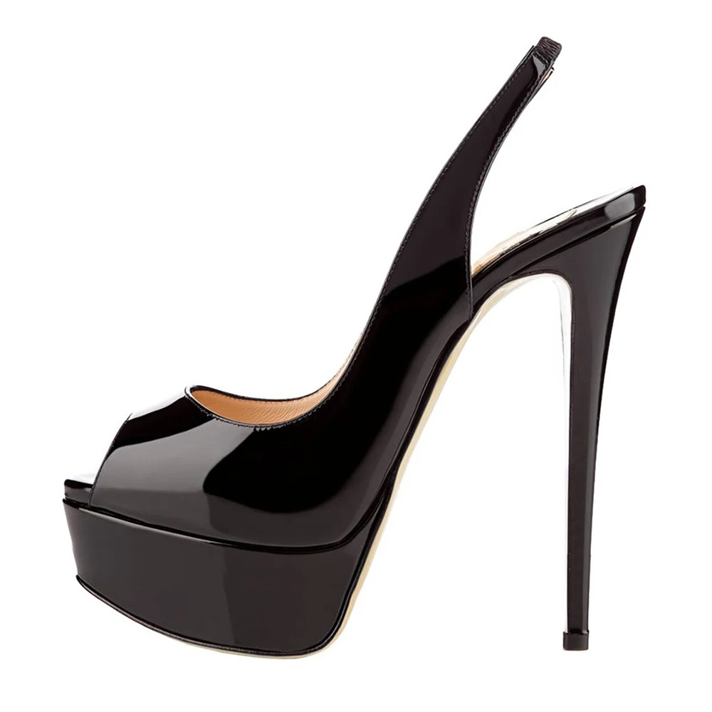 New Women's Pumps Stilettos 14CM Platform Super High Heels Sexy Open Toe Sandals Gladiator Party Dress Women Shoes Large Size 44 detail