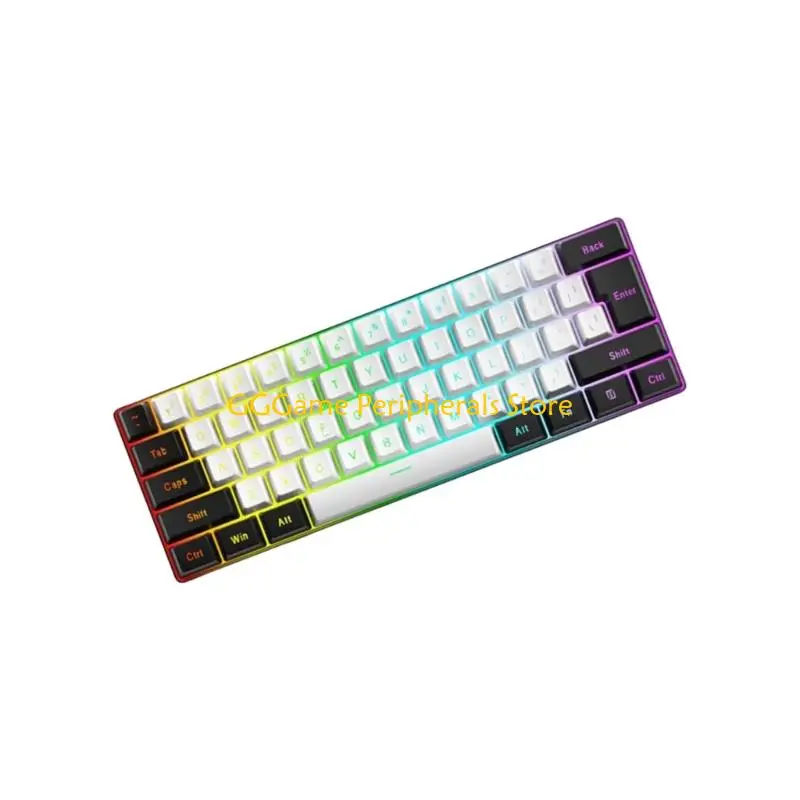 U55B Mechanical Gaming Keyboard LED Backlit Keycap Keyboard 61 Keys Corded Computer Keyboard for Laptop Gamer Office Work detail