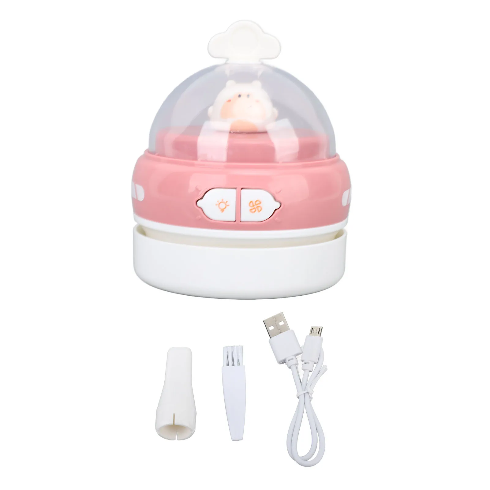 Portable Desktop Vacuum Cleaner Cordless USB Charging Handheld Dust Sweeper Efficient Night Light Table Pencil Eraser Shavings detail