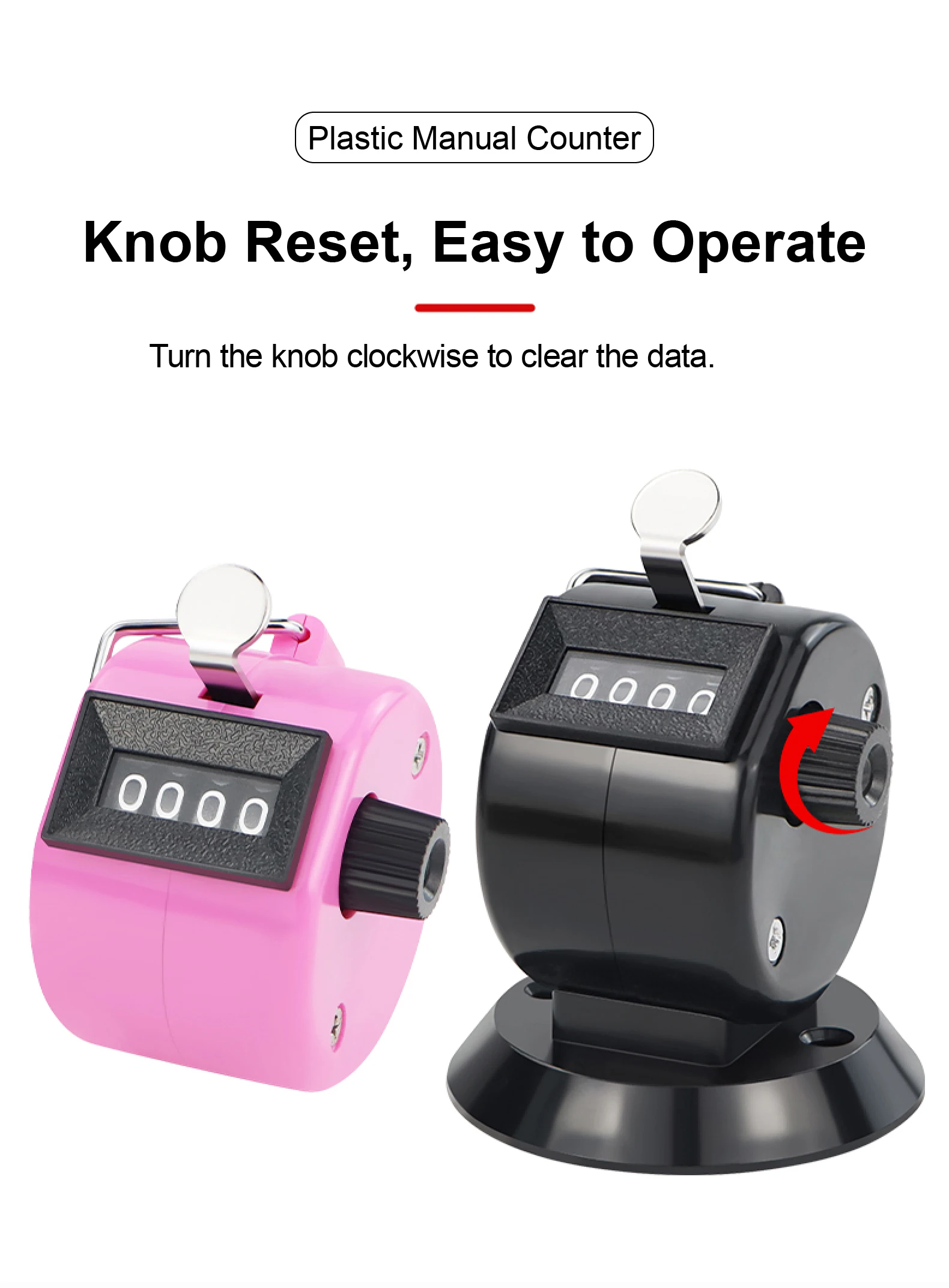 4 Digit Handheld Mechanical Tally Counter Clicker for Events Crowd Counting Warehouse Attendance 09999 No Battery detail