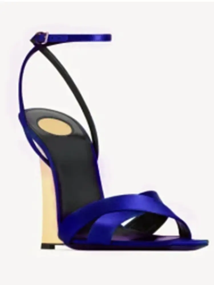 2025 Summer New Slope Heel Pointed High Heel Sandals Wedding Fashion Show Party Women's 34-44 Large Sandals product view