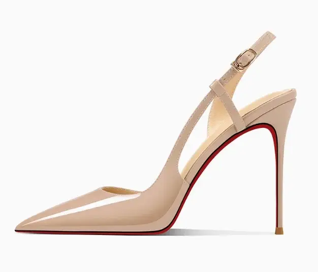 White Patent Leather Design with a High-End and Non-Tiring Foot Feel. 2026 New Pointed and Slim Heeled High Heels for Women product view