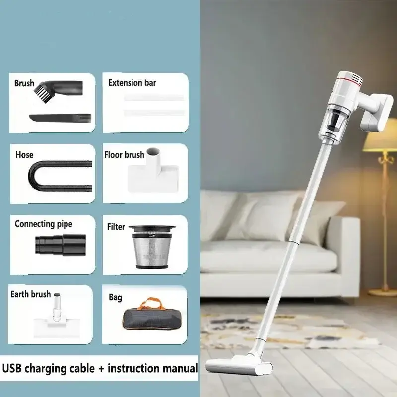 95000Pa Wireless Handheld Vacuum Cleaner Car Use Large Suction and Cordless Portable Cleaning Robot Home Vacuum Cleaner product view