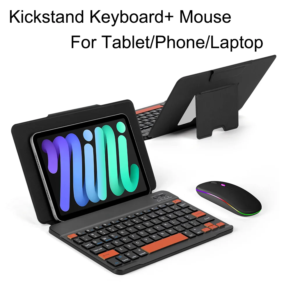 Mini Wireless Bluetooth Keyboard with Touchpad Mouse For Laptop Tablet Phone Ipad Rechargeable Gaming Windows Android IOS product view