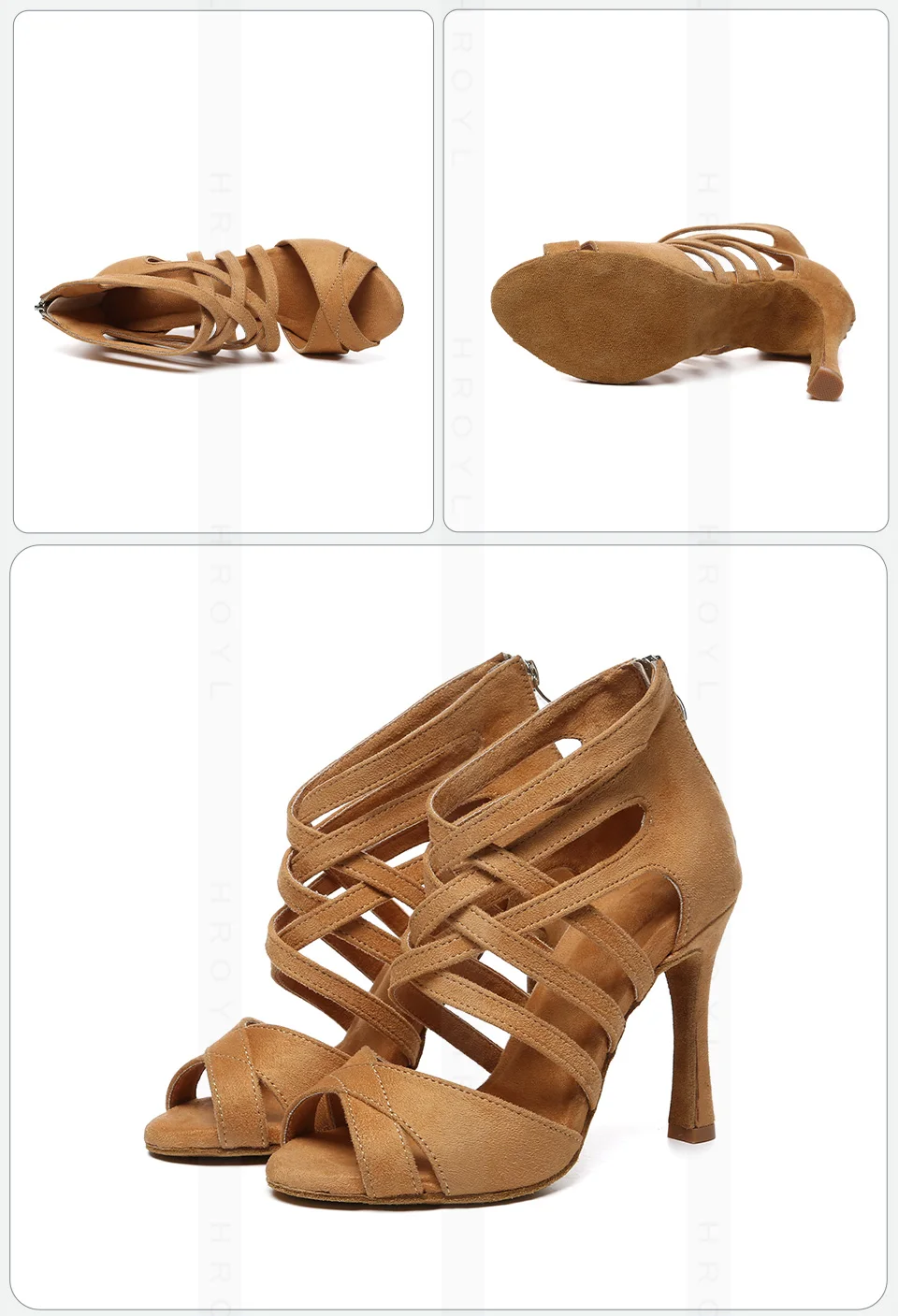 Red Women Heels for Dancing Latin Dance Shoes Girls Ladies Tango Latin Dance Shoes Ballroom Salsa Performance Shoes Party Shoes detail