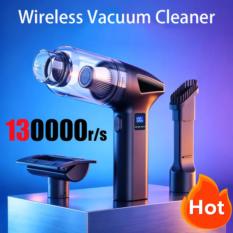 Cordless Handheld Vacuum Household Car Wet Dry Dust Buster USB Rechargeable Portable High-power Dual-use Vacuum Cleaner
