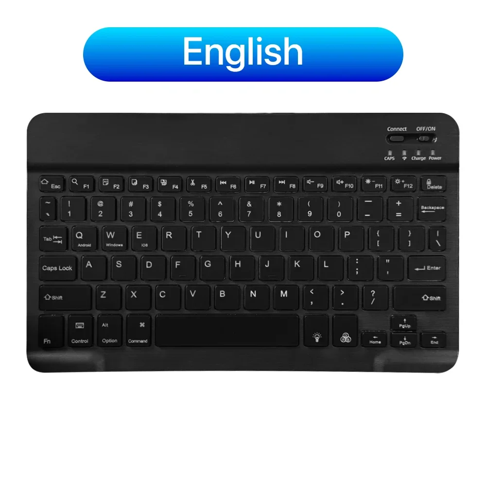 New Slim 7 Color Backlit Bluetooth Keyboard Mouse ComboRechargeable MultiLanguage for Tablet Phone detail