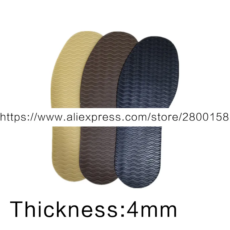 1 Pair DIY Rubber Full Sole Repair Shoes Tire Grain Wave Pattern Repair Worker Shoes Outsole 4mm Stick On Full Soles Heel Pads detail