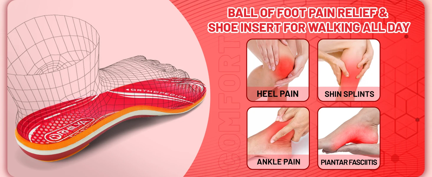 Orthopedic Sport Insole Plantar Fasciitis Flat Foot High Arch Support Men Women Sneaker Orthotic Plantillas Insert Shoe Sole detail