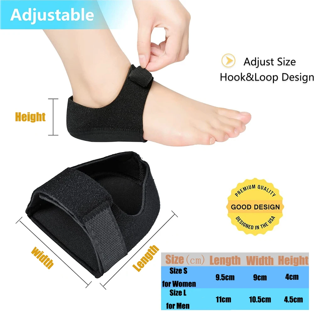 Plantar Fasciitis Heel Spur Foot Support With U-Shaped Silicone Gel Heel Cups for Heel Pain Relief Insoles for Man Woman Walking detail
