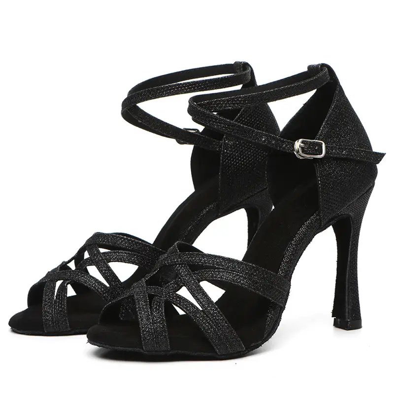 SWDZM Women Latin Dance Shoes High Heels Ballroom Tango Dancing Boots Open Toes Soft Soles Party/Casual Dance Shoes Sandals product view