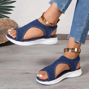2026 Summer New Women's Open toed Sandals Outdoor Fashion Breathable Comfortable Slope Heel Casual Sandals product view