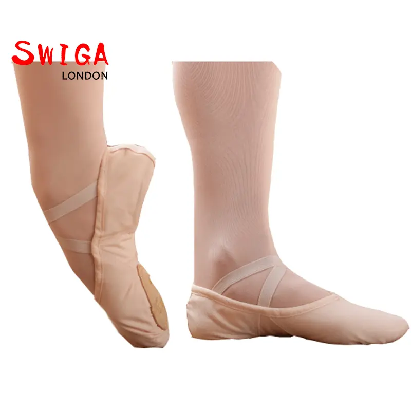 Swiga pure canvas dance shoes, ballet basic practice shoes, two-soled cat paw shoes product view