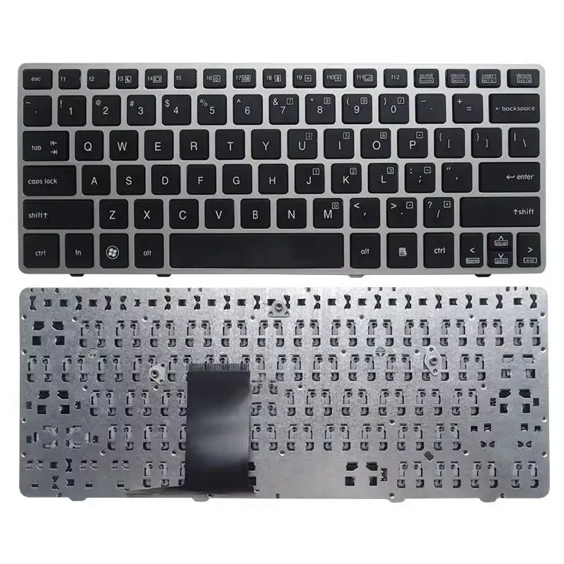 UK/US/BR/SP/RU NEW keyboard for HP EliteBook 2570 2570P 2560 2560p England Laptop KB SILVER frame product view
