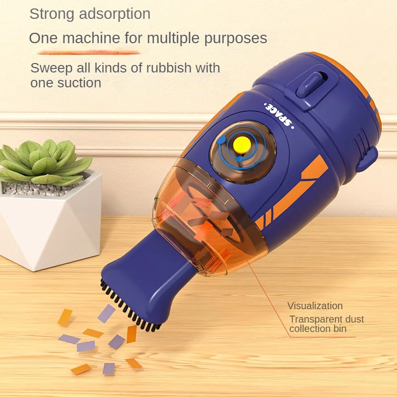 2026 New Desktop Vacuum Cleaner Electric Usb Charging Night Light Handheld Desktop Cleaner Rubber Shavings Mini Keyboard Dust detail