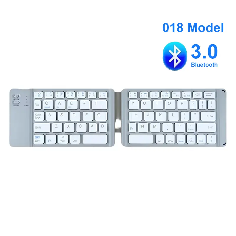 Bluetooth 5.0 Keyboard Tri-fold Keyboard Mini Keyboard with Touchpad Rechargeable Wireless Keyboard For Windows Android iOS product view