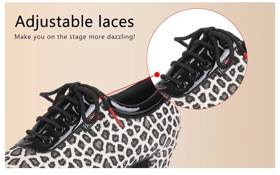 DKZSYIM Women Latin Dance Shoes Modern Tango Jazz Shoes Outdoor Leopard print Dance Shoes Woman Dance Sneaker SIZE34-41 detail