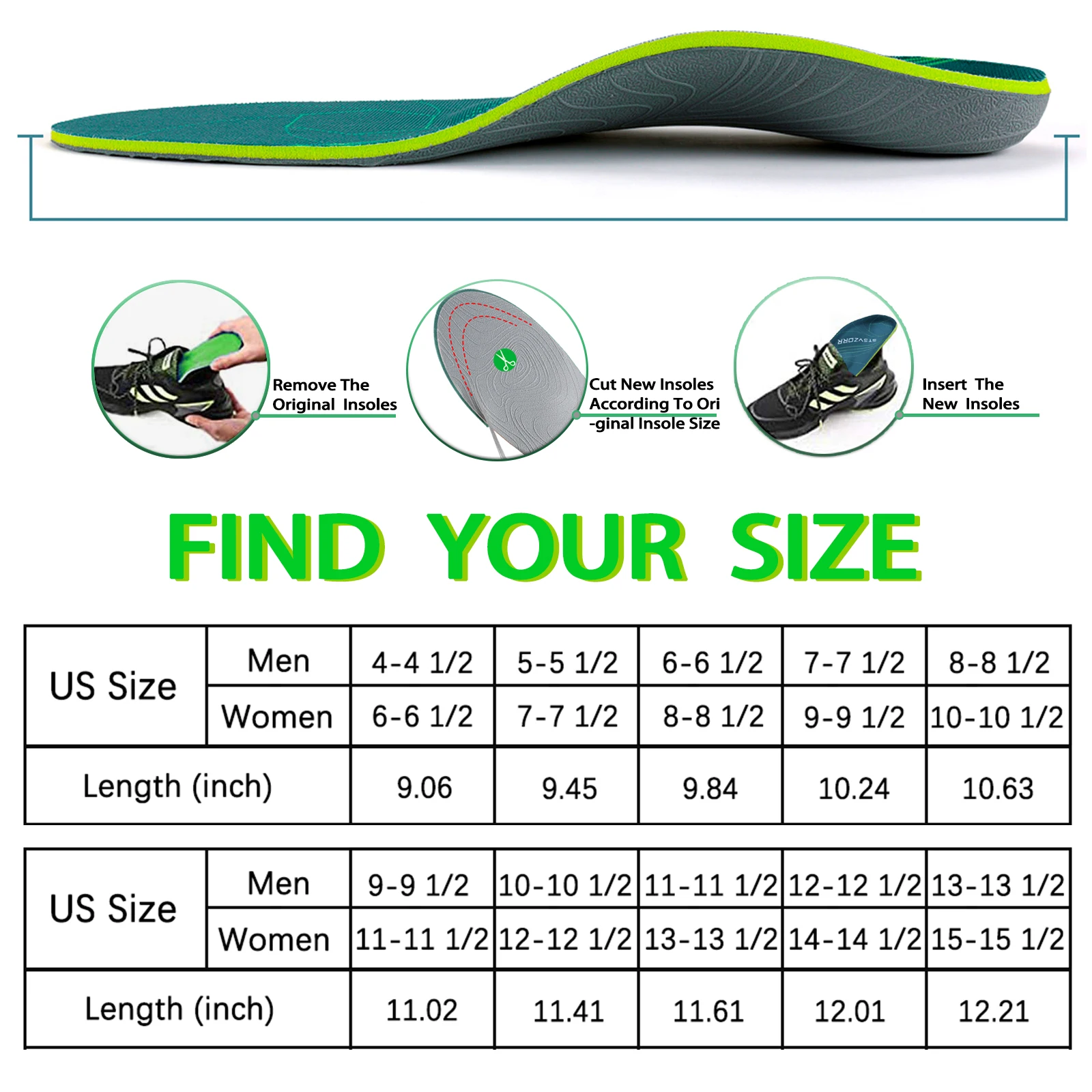 Severe Flat Foot Orthotic Insole Plantar Fasciitis Relieve Heel Pain Arch Support Shoes Insert For Women Men Sneakers Boots Sole detail