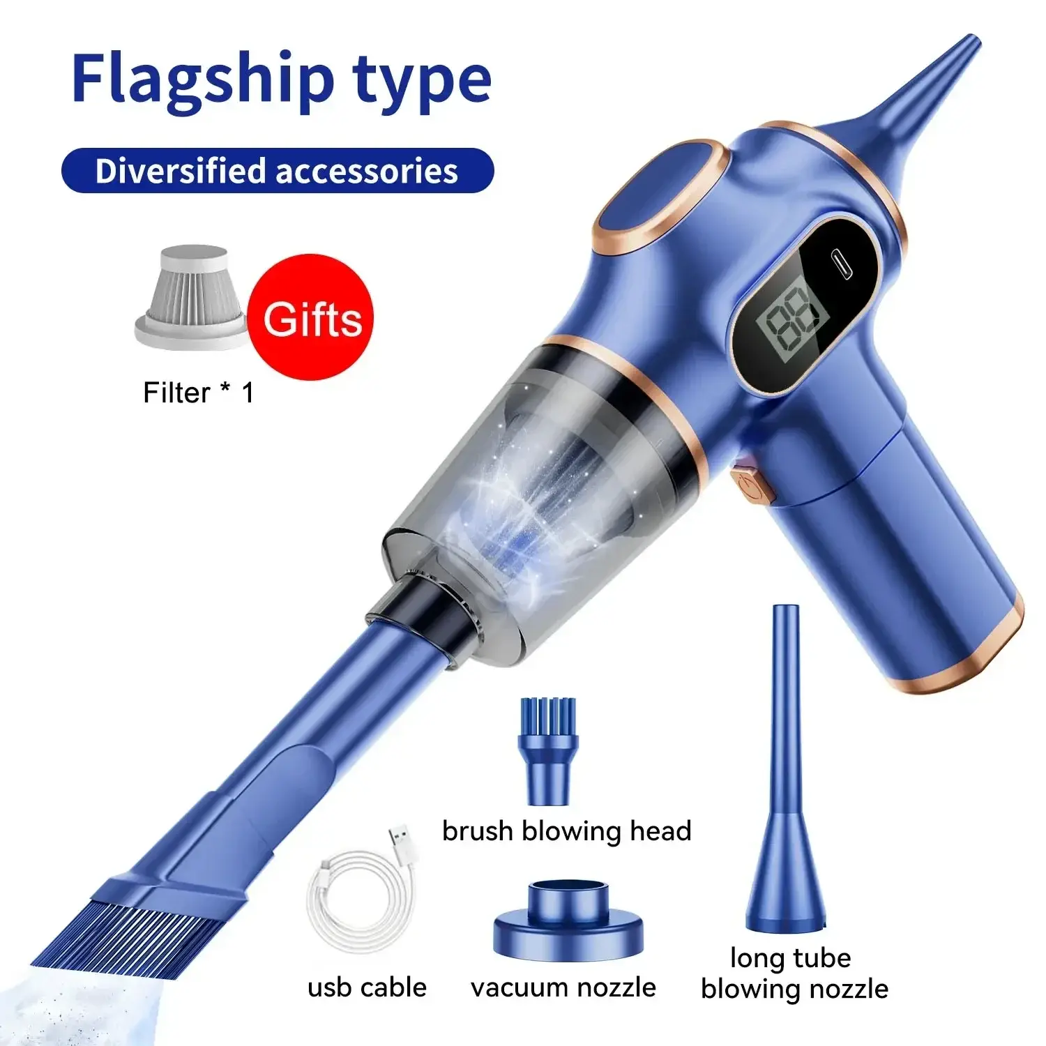 Xiomi 9500000Pa Handheld Wireless Vacuum Cleaner Cordless Portable Cleaning Robot Home and Car Use Large Suction Vacuum Cleaner product view