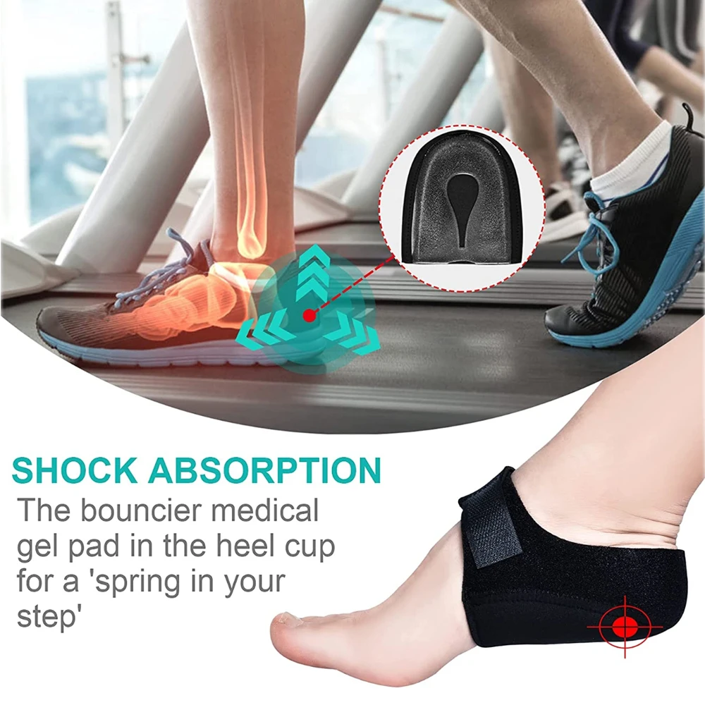 Plantar Fasciitis Heel Spur Foot Support With U-Shaped Silicone Gel Heel Cups for Heel Pain Relief Insoles for Man Woman Walking detail