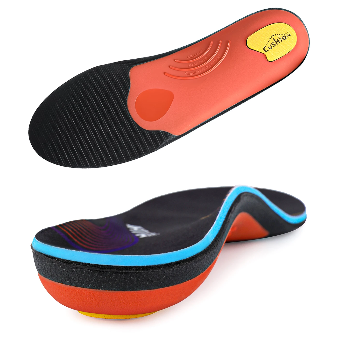 Flat Feet Template Arch Support Orthopedic Insoles,Men Women Plantar Fasciitis Heel Pain Orthotics Insoles Sneakers Shoe Inserts detail