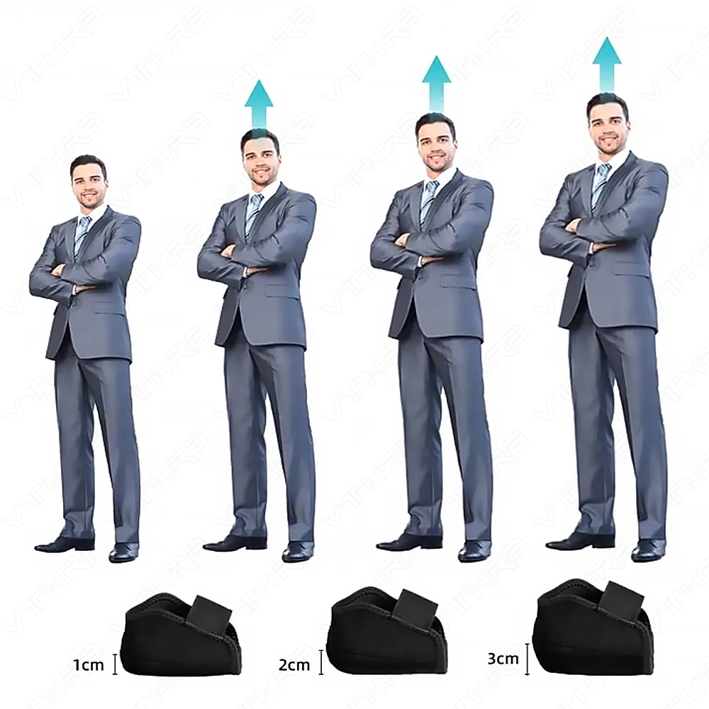 Silicone Height Increase Insole For Shoes Men Women Adjustable Elastic Bandage 1/2/3Cm Up Arch Support Orthopedic Insoles detail