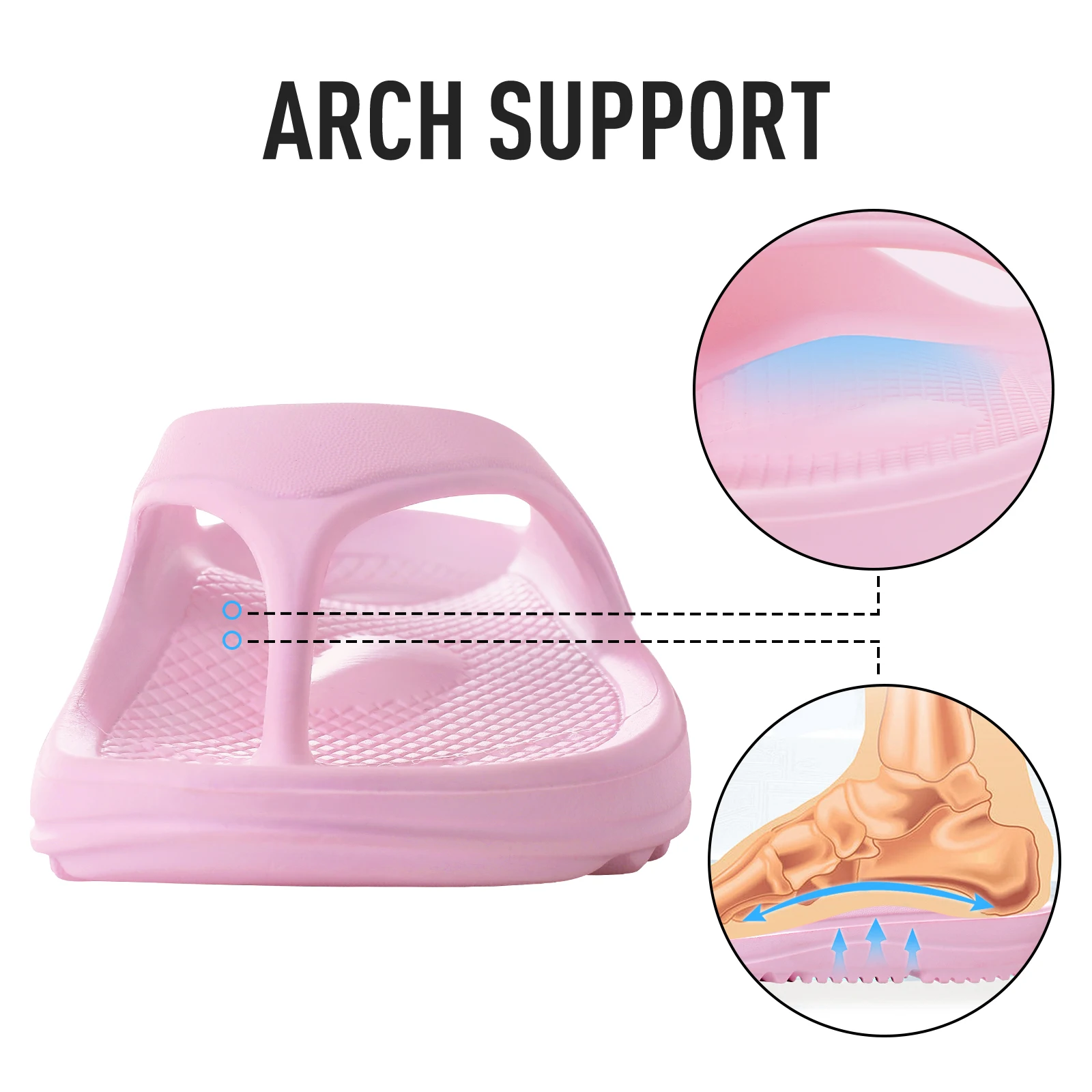 Bebealy Women Orthopedic Slippers With Arch Support Outdoor Men Slippers Soft Antiskid Home Slippers Indoor EVA Cloud Slippers detail